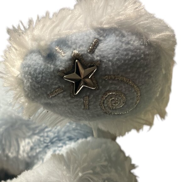 RUSS SHINING STARS Blue Bear Teddy Bear with Blue Bow 8" Sitting Plush - Picture 8 of 8